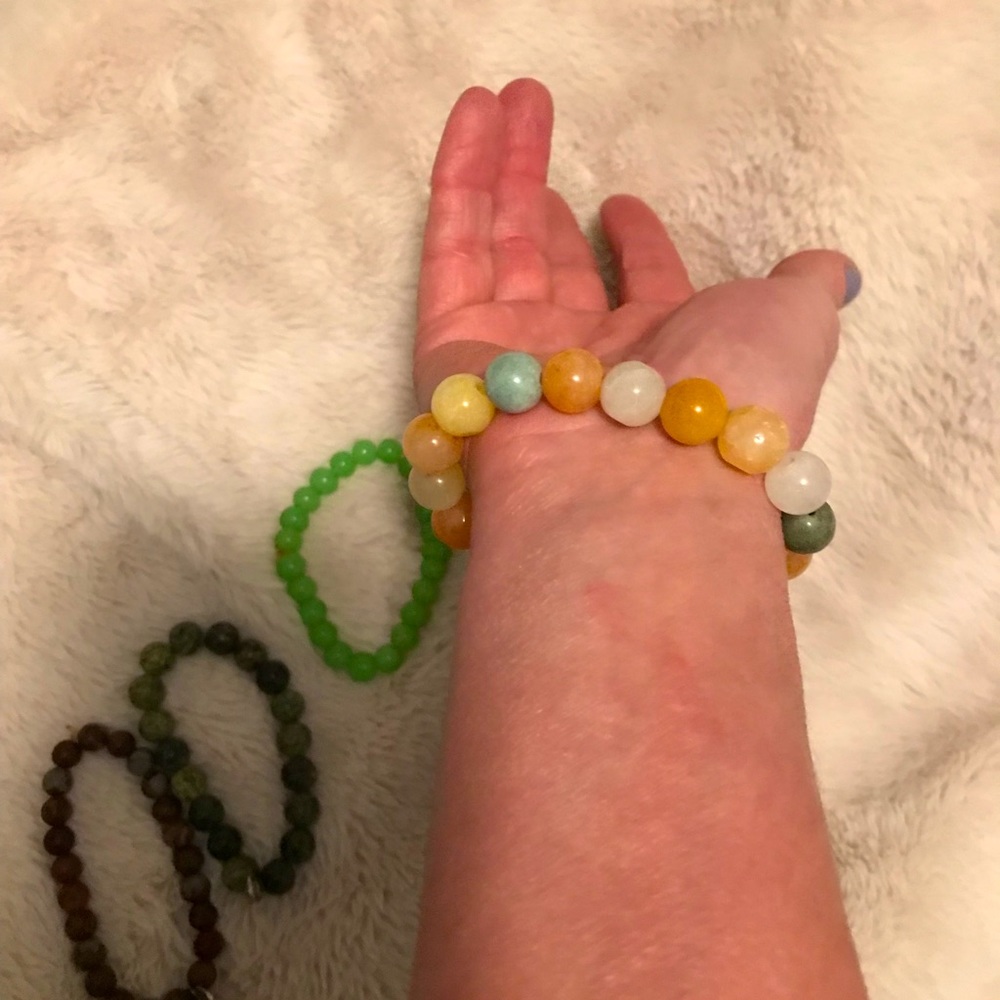 Multi Colored Jade bracelet from Myanmar